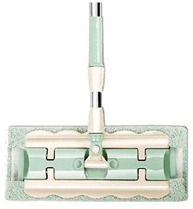 Nettoyage du sol balai à franges professionnel en microfibre pour bois précieux, stratifié, nettoyage des sols carrelés, poignée télescopique L inoxydable, apprentissage vert, beauté complète
