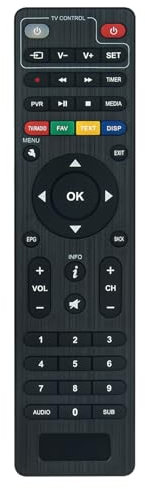 AULCMEET Replacement Remote Control Compatible with Xoro HRS 8830 DVB-S2 TV Receiver RJ45, Full HD Satellite Decoder UNICO PRO DVB-S2, HRS8830, UNICO PRO,UNICO DVB-S2,