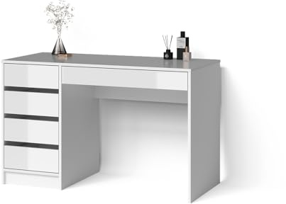 Livinity Schminktisch Imola, Weiß Hochglanz, 120 x 75 cm