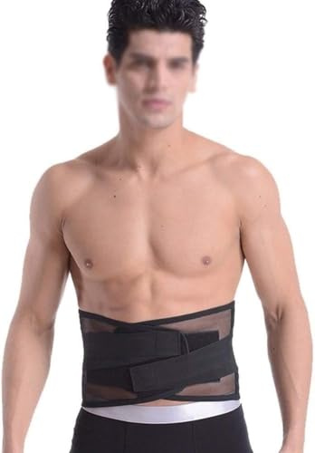 Aparato Ortopédico Lumbar Soporte De Espalda Lumbar Malla Transpirable Cuatro Aceros Protección De Placa Espalda Cinturón De Soporte De Cintura Hombres Mujeres, Black, Medium