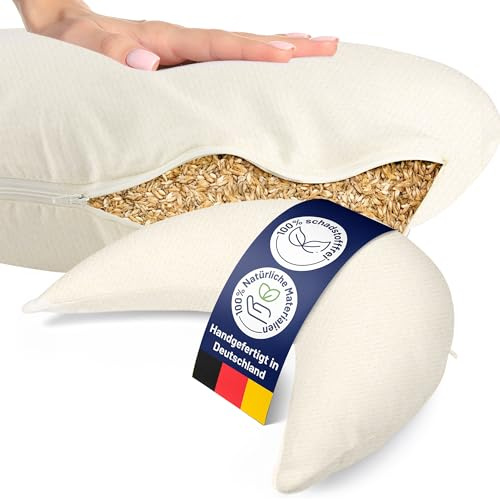just relaxed Stillmond 28 x 60 cm – Ergonomisches Stillkissen | Aus Baumwollplüsch & Dinkelspelz – ideales Lagerungskissen in der Schwangerschaft; Baby-Stillhörnchen mit abnehmbarem Bezug.