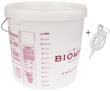 Fermenting/Fermentation Bucket with Lid and Handle- Home Brew Beer Brewery Wine Making - Printed Scale with Capacity 15 Litre