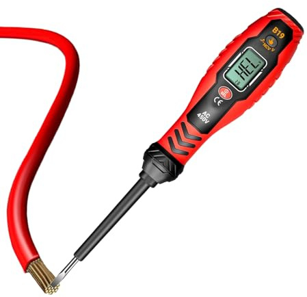 Cercafase Senza Contatto - Sensibilità Regolabile 30-1000V/11-450V, Con Cicalino Sonoro E Luminoso, Cacciavite Testatore 2-in-1 Senza Contatto Con Display Digitale, Per Casa, Auto, Elettricisti