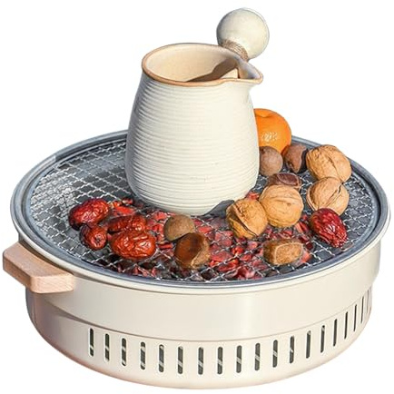 Barbacoas De Carbón,Quemador Antiadherente Portátil De 31.75 Cm - Parrilla Pequeña Para Camping | Para La Carne De Mesa La Cocina Al Aire Libre El Patio El Balcón Camping Para Principiantes