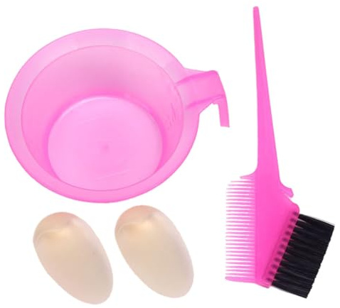 BESPORTBLE 2 Sets Hair Coloring Comb and Dye Brush DIY Hair Dye Tool with Double-sided Comb for Salon and Home Use Pink