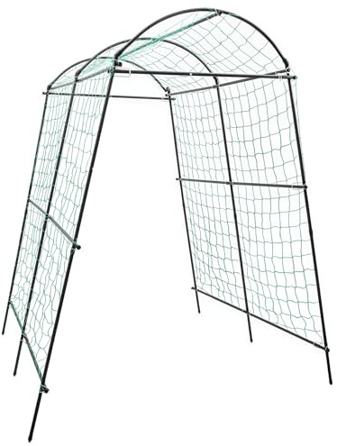 Arco de metal para jardín, 1,15 x 1,83 x 2,3 m, enrejado de verduras, malla de alambre para plantas, adecuado para jardines, huertos, pabellones, invernaderos y superficies cultivadas
