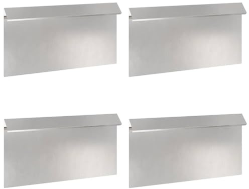 Generisch Schneckenzaun 4 pcs Silber 50 x 3,5 x 25 cm Edelstahl,Heimwerkerbedarf,Hauseinzäunung,Beeteinfassungen,874850