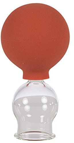 Schröpfglas mit Ball 2,5 cm, Schröpfgläser mit Saugball, medizinisch Schröpfen