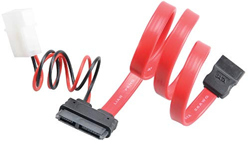 Akasa - Cable para datos y alimentación para Drive ODD SATA Slim, negro, cód. AK-CB050-40SATA