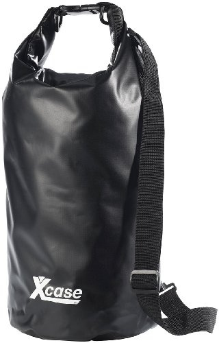 Xcase Schwimmsack: Wasserdichter Packsack 16 Liter, schwarz (Packsack aus Lkw-Plane, Wasserdichte Taschen Outdoor, Sack)