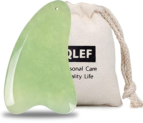 Jade Gua Sha Werkzeug zum Schaben, zur Massage, handgefertigt, Jade kujaw/Gua-Sha-Brett, Werkzeug für Graston-Spa-Akupunkturbehandlung, Triggerpunkttherapie auf Gesicht, Arm, Fuß, Form: kleines Dreieck