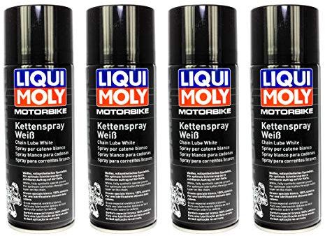 LIQUI MOLY Motorbike Kettenspray weiß 4 Stück á 400 ml