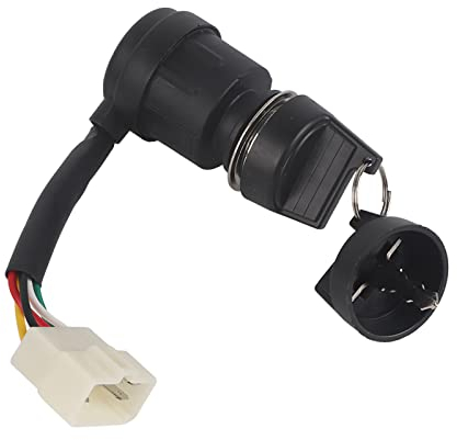 Llave de encendido interruptor de bloqueo de arranque, Interruptor de encendido de 5 clavijas y 5 cables con llave para Go Kart ATV