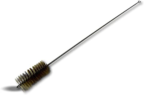 Kibros Goupillon chauffage carneaux Ø 50 mm fil acier 1 m | Fil acier rond, garnissage 100 mm, manche acier torsadé, pour ramonage et brossage conduits de chauffage.