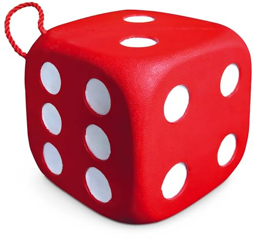 Morrell High Roller Foam Archery Target, 6 Sided Cube with 21 Bullseye, Red