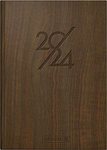BRUNNEN Tageskalender „Nature“ Modell 795 2024 1 Seite = 1 Tag Blattgröße 14,5 x 20,6 cm braun