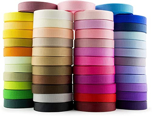 Summer-Ray - Cinta de grogrén de 141 yardas (47 x 3 yardas), paquete de colores vibrantes y pastel de 10 mm, GROSGRAIN-10MM-141YRDS