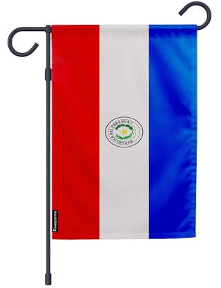 Pixelforma – Bandera de jardín de Paraguay 100% poliéster – 32 x 47,5 cm