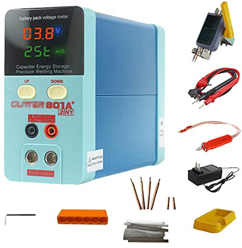 Saldatrice a Punti Senza Fili, saldatrice a batterie al Litio 801A +, saldatrice a Punti a impulsi Portatile, Penna per Saldatura a Batteria al Litio
