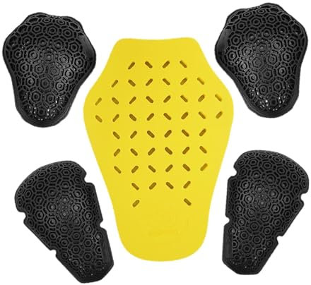 Harilla 5pcs Motorcycle Protective Gear Motorbike Protection Pads Motorcycle Back Protector Knee and Elbow Pads Generic Motorcycle Jacket Motor Accessories Body Protective Gear for Men