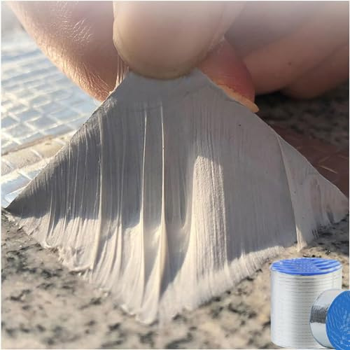 Waterproof Tape, 100mm(W) x 5M(L) Butyl Tape, Waterproof Tape for Leaks and Outdoor Use, Flashing Tape for Roof Sealant, Roof Repair Tape for Repairing Roof Crack, Gutter, RV Repair