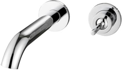 Wasserhahn Bad für Waschbecken Unterputzarmatur Waschtisch Einhebelmischer Badarmaturen Mischbatterie Waschtischmischer Warm und Kaltwasser Chrom Armatur für Waschbecken