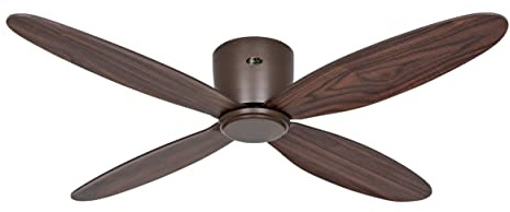 CasaFan Ventilateur de plafond 313282W ECO Flat II, 132 cm, Noyer, Wi-Fi