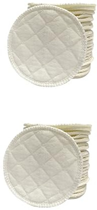 ULDIGI 24 Pz assorbenti per l'allattamento Assorbenti per allattamento coppette assorbilatte lavabili reggiseno per l'allattamento coppette per il bianca
