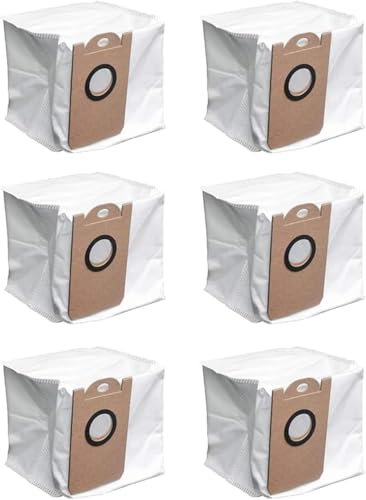 Vexilar 6 Bolsas de Polvo 2L de Repuesto para Robot Aspirador y Fregasuelos W11, 60 Días Manos Libres, Herméticas, Resistentes