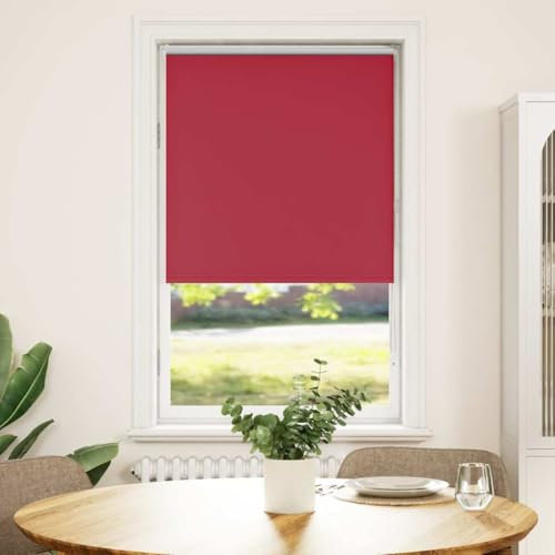 LLEZKBR Verdunkelungsrollo rot 70x130 cm Stoffbreite 65,7 cm Polyester