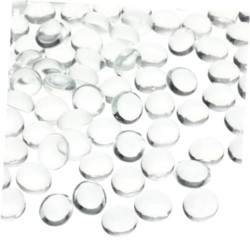 MAGICLULU Billes de Verre Transparentes Plates Pierres de Remplissage pour Vase ou Aquarium Décoratives