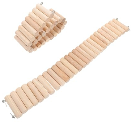 TOYANDONA 2pièces Échelle Bois Flexible pour Hamsters Pont Exercice pour Petits Animaux Jouets à Mâcher Et Cadre De Grimpe pour Cobayes Et Oiseaux pour Intérieur Et Extérieur