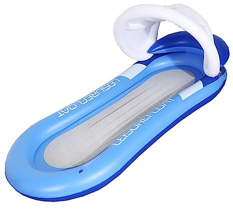 Toyvian Aufblasbares Schwimmbett Wasserhängematte Erwachsene Mit Abnehmbarem Sonnenschutz PVC Liege Netzsitz Faltbar Für Strand Und Pool