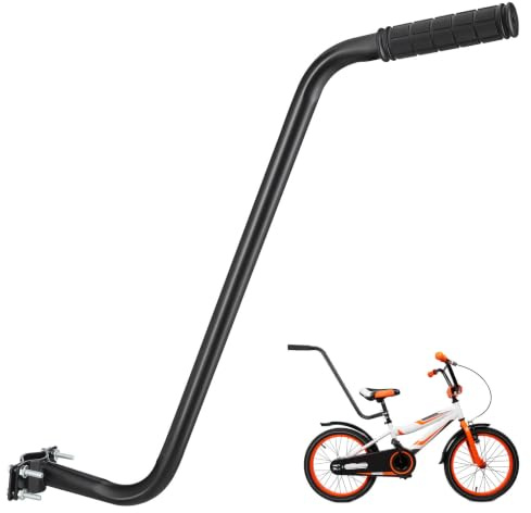 UPKOCH Lern Schiebegriff Fahrradstange für Kinderfahrrad aus Metall Schwarz | Fahrrad Schieber als Lernhilfe, Sicherheitsunterstützung Beim Üben, für Kinder und Kids