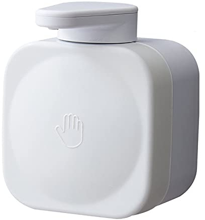 Dispenser di sapone liquido per cucina e camera da letto, disinfettante per le mani a parete, dispenser di sapone fatto a mano ricaricabile (300 ml) dispenser per sapone per le mani (non lascia segni)