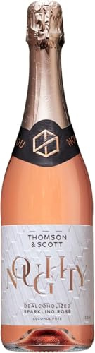 Thomson & Scott Noughty Organic Sparkling Rosé Alcohol Free Wine 750ml | Alcohol-free Alternative to Prosecco and Champagne | Finest Non Alcoholic Wines