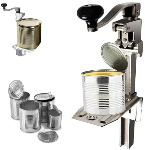 NILoykg& Apriscatole Manuale da Tavolo Commerciale, apriscatole Manuale con Base in Acciaio Placcato, Lama in Acciaio Inossidabile per ristoranti, Negozi di Alimentari, Hotel, Bar,L