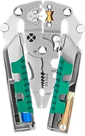 Pelacables – Alicates pelacables de 205 g, herramienta de corte eléctrico pelacables, probador de tensión plegable 18 en 1 | Destornillador doblador para corte, reparación de automóviles, construcción