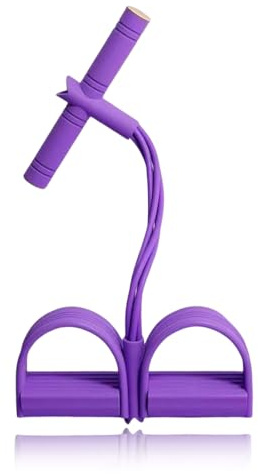 XPEX 1 PCS Corde de Tension Multifonction,6 Tubes pour pédale,Bande de résistance élastique pour Yoga,Elastique Musculation,pour abdominaux,Taille, Bras, Jambes, étirements Amincissants(Violet)