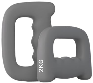 LIXSAZSE Aerobica Fitness Esercizio Allenamento della Forza Boxe Manubrio Multifunzionale Piccolo Manubrio per Boxe Piccolo per Uomo Donna, Grigio, 2kg