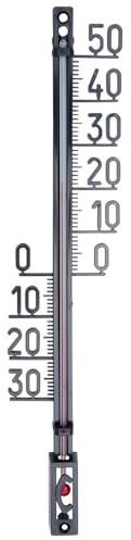 Vilde Außenthermometer – wetterfestes Thermometer für Innen- und Außenbereiche – große Skala von -30°C bis +50°C – klassisches Design – einfache Wandmontage – 27 cm hoch