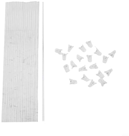 Juego de estacas acrílicas transparentes con clips, soporte de jardín transparente para tallo de orquídea, tomate, enredadera trepadora de plantas en maceta y flores, paquete de 20 (40 cm)