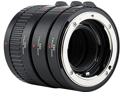 JJC Autofokus Zwischenringe (AF) mit TTL-Belichtung für Makrofotographie 12mm, 20mm und 36mm (Passen für Nikon F Mount Kameras)