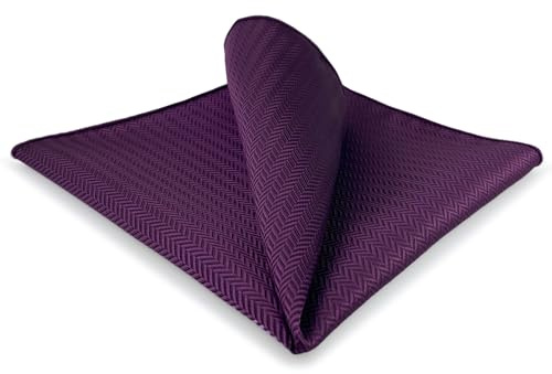 SHLAX&WING Color Sólido Morado Seide Einstecktücher Herren Traje de negocios Boda Einstecktücher Grande