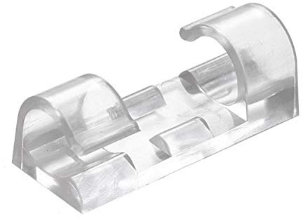 JZK 80 x Transparente clips de cable autoadhesivo Organizador de Cables Clip para casa oficina colegio