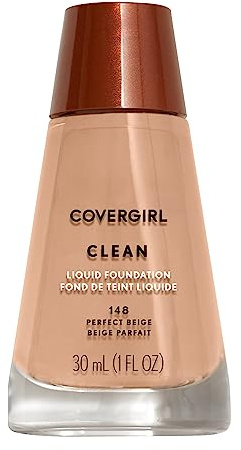 COVERGIRL Clean Liquid Foundation, Perfect Beige 148, Pack of 1