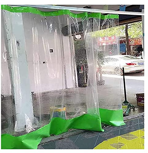 NA LI JIN BO Abdeckplane Holz,Wasserdichter Vorhang Für Den Außenbereich, Transparente Kunststoffplane, Zeltseitenvorhänge Anti-Rost-Tülle Mit Kugelhaken Für Pergola, Terrasse, Industrievorhänge