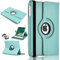 360 Rotating Cover for iPad 9th/8th/7th Generation (2021, 2020, 2019) A2197, A2200, A2198, A2270, A2428, A2429, A2430, A2602, A2604 A2603, A2605 PU Leather Case - Sky Blue
