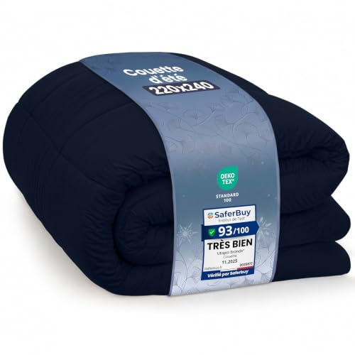 Utopia Bedding Edredón Ligero 200 g/m²,220x240cm,Cama 135/150,Azul Marino