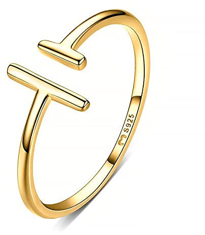 Anillos de plata de ley estilo minimalista abiertos. Anillo plata con acabado plateado o dorado. Joyería ideal para parejas, madres, amigas. Anillos para parejas